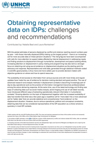 Obtaining representative data on IDPs: Challenges and recommendations